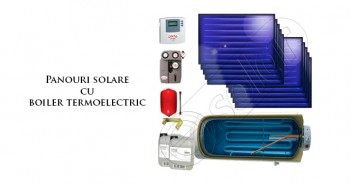 Pachet panouri solare plane cu boiler