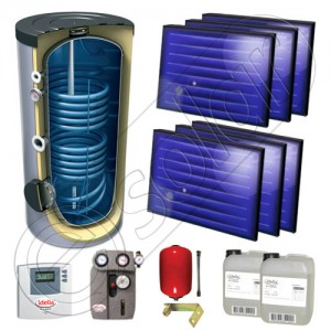 Set panouri solare plane cu boiler