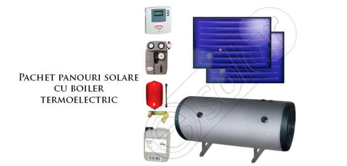 Pachet panouri solare cu boiler termoelectric