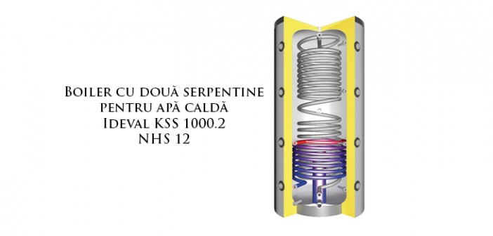 Boiler cu două serpentine pentru obținere apă caldă prețuri ieftine