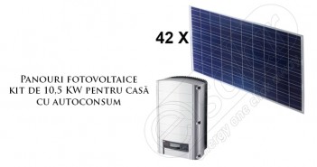 Panouri fotovoltaice kit 10,5 KW pentru casă cu autoconsum