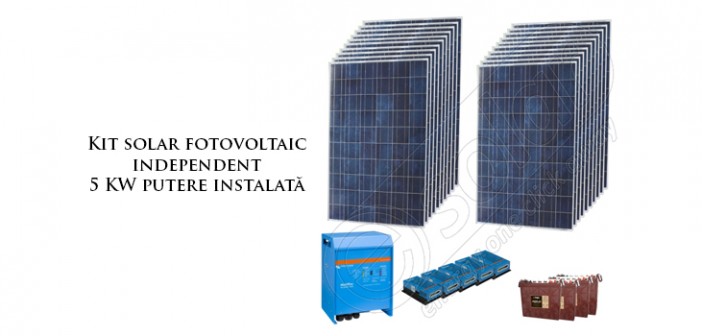 Kit panouri fotovoltaice solare de 5 KW putere instalată prețuri ieftine