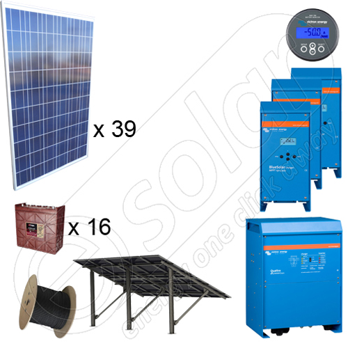 Sistem Fotovoltaic Solar 10kw Putere Instalata Si 35 Kwh Productie Medie De Energie Zilnica Cu Structura De Montaj Pe Sol Dispune De Un Regulator Performant La Pret Avantajos
