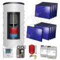 Set panouri solare plane cu boiler 800 litri ISMO 11x1-800.43.2BI, Panouri solare plane la set cu boiler instant 800 litri, Pachet panouri solare plane cu boiler instant 800 litri