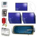Set panouri solare plane si boiler ISMO 11x1-1000.1BSH, Panouri solare plane la set cu boiler orizontal 1000 litri, Pachet panouri solare plane cu boiler termoelectric 1000 litri