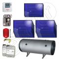 Panouri solare plane la pachet cu boiler orizontal 1000 litri, Set panouri solare plane si boiler termoelectric ISMO 12x1-1000.2BMH, Pachet Idella Smarty One panouri solare plane si boiler 1000 litri