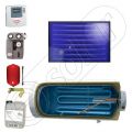 Panou solar plan la set cu boiler termoelectric ISMO 1x1-100.1TEH, Pachet panou solar plan si boiler termoelectric 100 litri, Set panou solar plan si boiler orizontal termoelectric