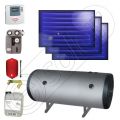 Pachet panouri solare plane cu boiler ISMO 3x2-200.2BSH, Pachet panouri solare plane cu boiler orizontal bivalent 200 litri, Panouri solare plane si boiler la pret convenabil