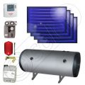 Set panouri solare plane cu boiler orizontal ISMO 4x1-200.2BSH, Panouri solare plane la set cu boiler orizontal 200 litri, Pret panouri solare plane si boiler orizontal