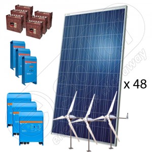 Sistem hibrid fotovoltaic cu eoliene
