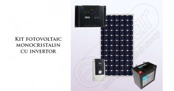 Kit fotovoltaic monocristalin cu invertor