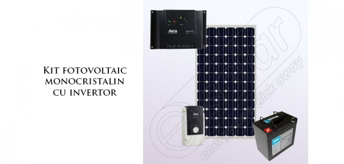Kit fotovoltaic monocristalin cu invertor