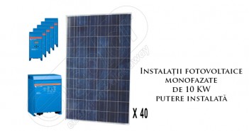 Instalaţii fotovoltaice monofazate de 10kW putere instalată