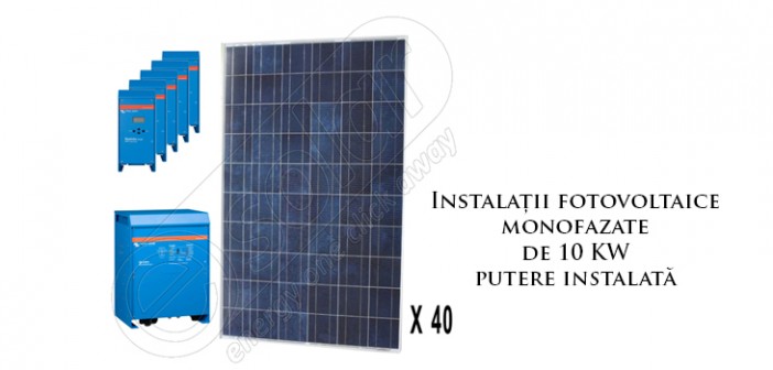 Instalaţii fotovoltaice monofazate de 10kW putere instalată