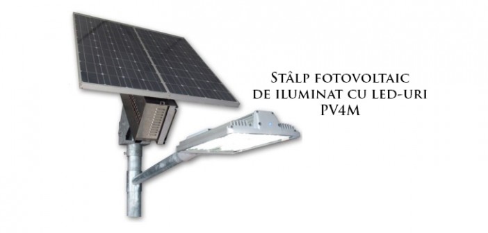 Stâlp fotovoltaic de iluminat cu LED-uri PV4M