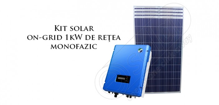Kit solar on-grid 1 kW de rețea monofazic