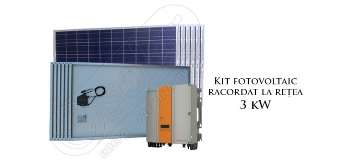 Kit solar cu injectare în rețea 3 kW
