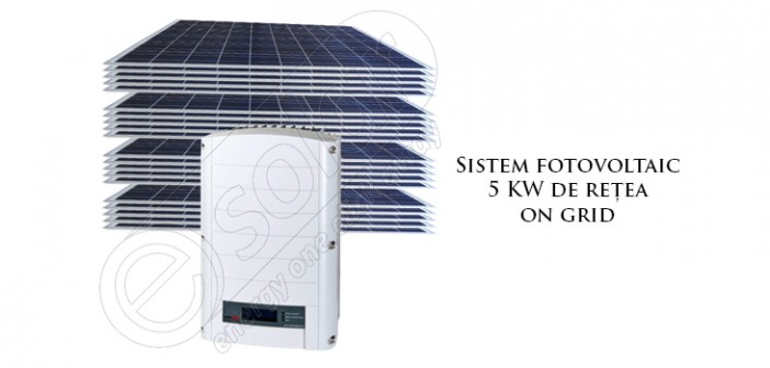 Sistem fotovoltaic 5 KW de rețea on grid