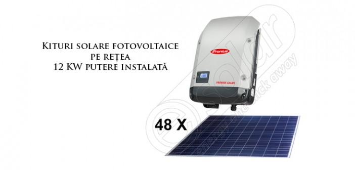 Kituri cu panouri solare fotovoltaice la rețea de 12 KW prețuri ieftine