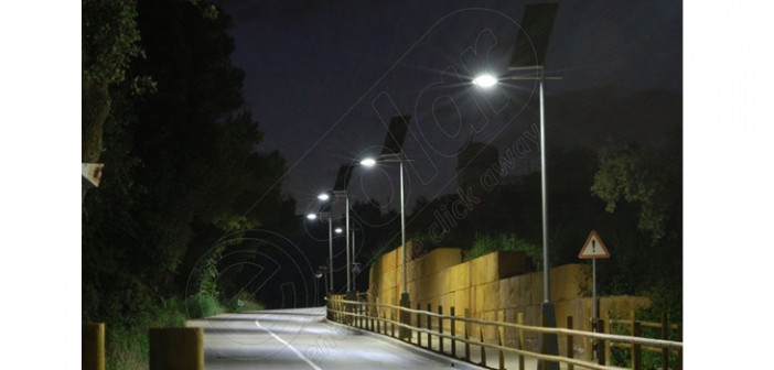Stâlpi solari fotovoltaici de iluminat cu LED-uri PV-4M preț