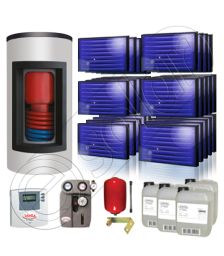 Set ISMO 29x1-1500.300.1KS panouri solare plane si boiler Kombi, Set panouri solare plane si boiler solar Kombi 1500 litri, Pachet panouri solare plane cu boiler solar Kombi tanc in tanc