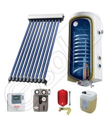 Pachet cu panou solar cu tuburi vidate, Panou solar cu tuburi vidate cu boiler termoelectric, Panouri cu tuburi vidate si boiler SIU 1x10-100.1TE