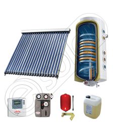 Panouri cu tuburi vidate si boiler SIU 1x22-100.2TE, Pachet cu panou solar cu tuburi vidate, Panou solar cu tuburi vidate cu boiler termoelectric