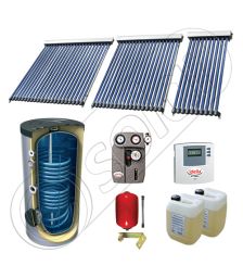 Set panou solar cu tuburi vidate cu boiler cu o serpentina, Pachet cu panou solar cu tuburi vidate, Panouri cu tuburi vidate si boiler Solariss Iunona