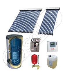 Panou solar ieftin cu tuburi vidate si boiler cu o serpentina, Panouri solare cu boiler monovalent de 200 litri, Panouri solare China Solariss Iunona