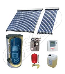 Set panou solar cu tuburi vidate cu boiler cu doua serpentine, Pachet cu panou solar cu tuburi vidate, Panouri cu tuburi vidate si boiler Solariss Iunona