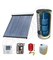 Set panou solar ieftine cu boiler de 150 litri si doua serpentine, Set panouri solare China Solariss Iunona, Pachet cu panou solar China cu tuburi vidate