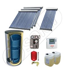 Panouri cu tuburi vidate SIU 1x10-3x20-750.2BM, Pachet panouri solare cu tuburi vidate, Panouri solare cu tuburi vidate cu boiler solar