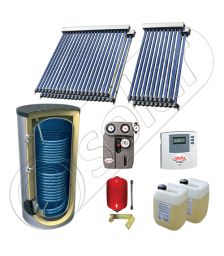 Set panouri solare cu tuburi vidate fabricate in China, SIU 2x10-2x20-750.2BM pachet panouri solare cu tuburi vidate, Panouri solare cu boiler solar import China