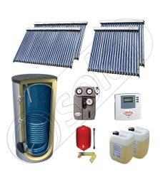 Pachet panouri solare cu tuburi vidate fabricate in China, SIU 2x20-2x30-1000.1BM set panouri solare cu tuburi vidate, Panouri solare import China la set cu boiler solar