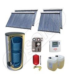 Pachet panouri solare cu tuburi vidate fabricate in China, SIU 2x20-2x30-1000.2BM set panouri solare cu tuburi vidate, Panouri solare import China la set cu boiler solar