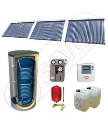Panouri solare cu tuburi vidate fabricate in China, Set panouri solare import China cu boiler solar, Pachet panouri solare cu tuburi vidate si boiler SIU 3x30-1000.2BM