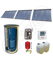 Panouri solare cu tuburi vidate fabricate in China, Set panouri solare import China cu boiler solar, Pachet panouri solare cu tuburi vidate si boiler SIU 3x30-750.1BM