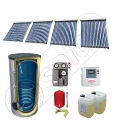 Panouri solare cu tuburi vidate fabricate in China, Set panouri solare import China cu boiler solar, Pachet panouri solare cu tuburi vidate si boiler SIU 4x18-1000.1BM