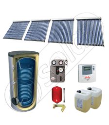 Panouri solare cu tuburi vidate fabricate in China, Set panouri solare import China cu boiler solar, Pachet panouri solare cu tuburi vidate si boiler SIU 4x18-750.2BM