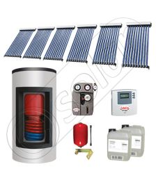 Panou solar ieftin cu tuburi vidate si boiler Kombi cu o serpentina, Panou solar china Solariss Iunona, Panouri solare cu boiler Kombi monovalent de 650/150 litri