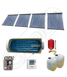 Pachet colectoare solare cu tuburi vidate si boiler pentru apa menajera SIU 4x18-1000.1BMH, Instalatii solare cu tuburi vidate fabricate in China, Set colectoare solare pentru apa calda cu boiler solar