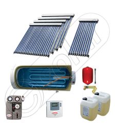 Instalatie solara cu tuburi vidate cu boiler orizontal SIU 1x10-4x20-1000.1BMH, Set colectoare solare cu boiler pentru apa calda tot timpul anului, Panouri solare vidate cu boiler solar la pret rezonabil