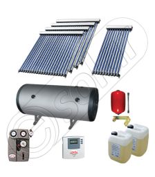 Instalatie solara cu tuburi vidate cu boiler orizontal SIU 1x10-4x20-1000.2BMH, Set colectoare solare cu boiler pentru apa calda tot timpul anului, Panouri solare vidate cu boiler solar la pret rezonabil