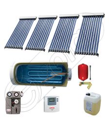 Colectoare solare China cu boiler si un schimbator de caldura, Pachet cu panouri solare apa calda tot anul, Panouri solare si boiler Solariss Iunona