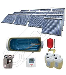 Set colectoare solare vidate si boiler orizontal SIU 13x22-2000.1BMH, Instalatii solare presurizate cu boiler solar pentru apa calda, Colectoare solare vidate la pachet cu boiler orizontal