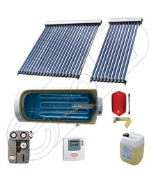 Panou solar ieftin cu tuburi vidate si boiler cu o serpentina, Panouri solare cu boiler monovalent de 400 litri, Colectoare solare pentru apa calda