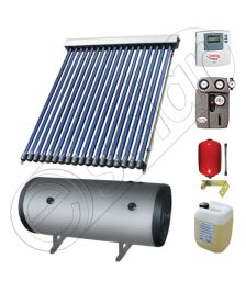 Pachet cu panou solar cu tuburi vidate, Instalatie solara cu tuburi vidate cu boiler termoelectric orizontal, Instalatii solare cu tuburi vidate si boiler SIU 1x18-100.2TEH