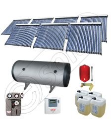 Set Solariss Iunona panouri solare cu boiler, Pachete colectoare solare cu tuburi vidate si boiler, Instalatii solare fabricate in China SIU 7x22-2000.2BMH