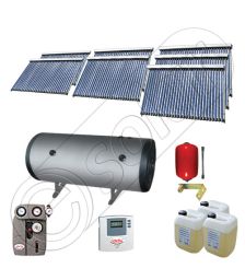 Set panouri solare ieftine cu boiler fabricate in China, Colectoare solare China Solariss Iunona, Instalatie cu panouri solare China cu tuburi vidate SIU 7x30-1500.2BMH
