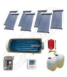 Panouri solare cu tuburi vidate si boiler la pret de importator, Colectoare solare pentru apa calda si aport la incalzire, Instalatie solara cu tuburi vidate si boiler SIU 7x10-750.1BMH